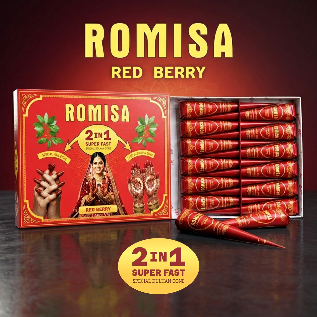 ROMISA 2 in 1 Super Fast Special Dulhan Cone